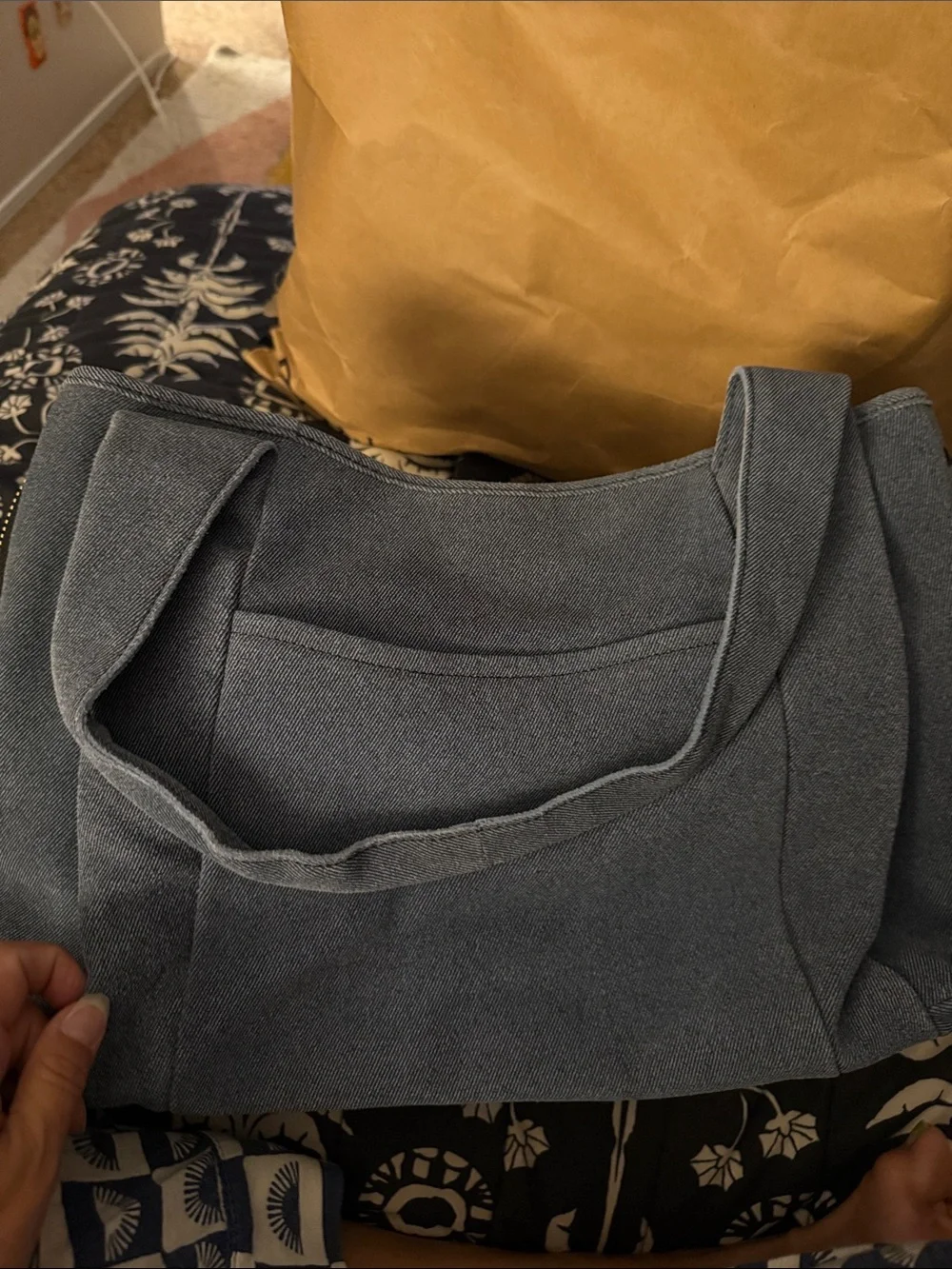 Aimee Kestenberg Denim Blue Canvas Satchel